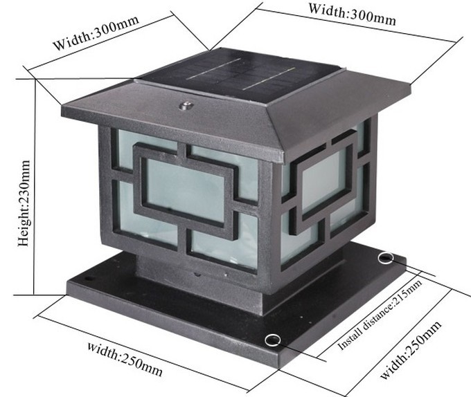 large solar gate lights